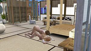 Steamy night of 3D sex with a naughty couple
