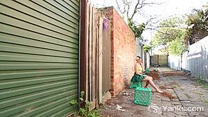 pierced marina fingers her wet cunny in solo action