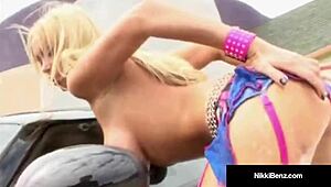 toronto candidate nikki benz takes hard doggy pounding in group