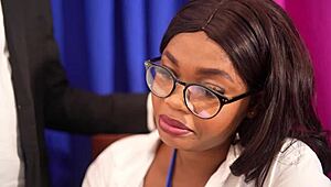 secretary with big tits and ass handles monster cock hardcore