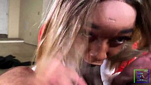 Nina Rivera drops down to give daddy sloppy head by the Christmas tree