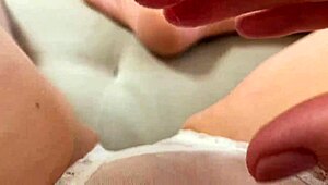 Watch me jerk my creamy pussy in wet panties and explode with cum!