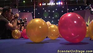 Stepmom strips bare on a public stage for all