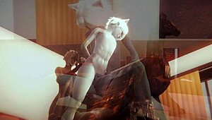 Two futanari girls pleasure a cat boy in gay anime and manga