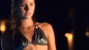 jessie rogers gives an erotic POOLSIDE BLOWJOB and swallows the cumshot