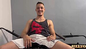 personal trainer gets skinny brunette and boyfriend eager to suck