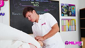 Greta Sweet Puts Out The Fire In Her Pussy With Rebellious Students