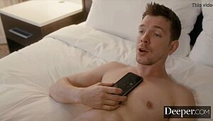 Cheating husband bangs Nia Nacci while on phone with wife