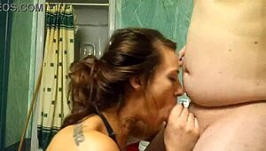 Best blowjob on big cock with sucking and swallowing.