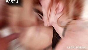 laureen and natalie in a wild slow motion gangbang scene