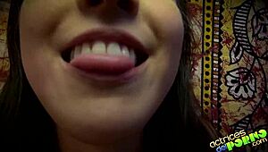 Carolina sucks and fucks big cock with intense blowjob action!