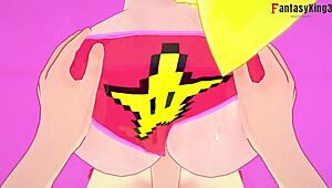 Şeftali POV otelde, köpek pozisyonunda eğiliyor