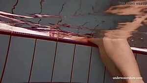 big tits redhead lola underwater nude with her juicy young girlfriend