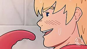 hot action in the gym showers with big cocks