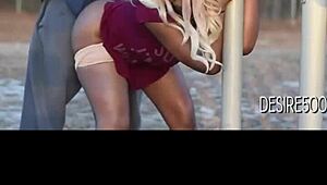 wet pussy public doggystyle with curvy amateurs 😜