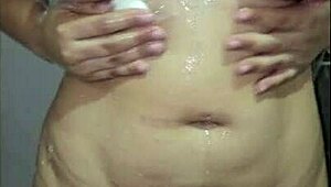 admiring the mature latina's big ass