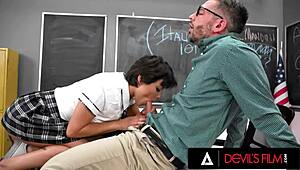 Don't Complain, Nicole Aria! Teacher Dominates You With Rough Muff Diving!