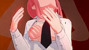 miss makima moans during 3d hentai penetration