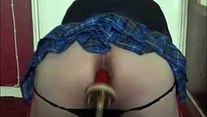 Amateur crossdresser explores anal play and bisexuality