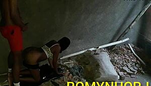 Pedreiro in Rio de Janeiro finds stepdaughter alone, fucks her with intense cumshot