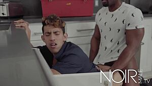 my girlfriend catches me fucking the plumber in wild anal debut.
