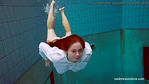 big tits redhead lola underwater nude with her juicy young girlfriend