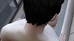 New 3D anime porn on the sofa