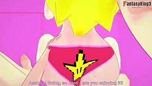 peach pov in hotel, bent over for doggystyle action