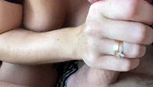 Jerk off and suck three cocks for cum in mouth