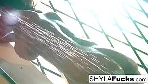 Shyla Stylez says, 'Watch my rare solo masturbation with big tits.'