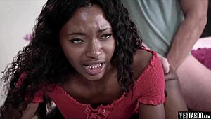 Cute ebony chick says, I want to try anal sex with that big cock.