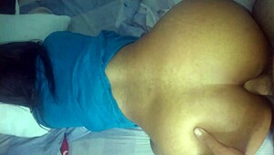 Mexicana culona bends over for deep anal doggystyle with gaping big ass.