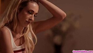 brunette dyke babe facesits her ebony black bff in lesbian scene