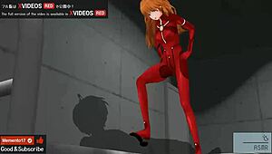 Indulge in uncensored anime visuals featuring Asuka's sensual footplay and intimate self-pleasure guidance, enhanced by ASMR audio and available in both 2D and 3D formats.