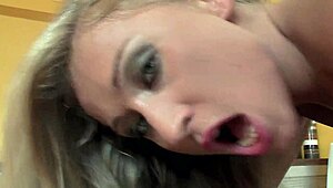 Blonde beauty Sabrina White turns kitchen table into hardcore fuck spot