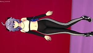 Ganyu undergoes foot sexual training in hotel