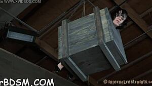 Punishing playgirl with drawings.