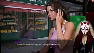 Kate slams into fierce cosplay skirt action