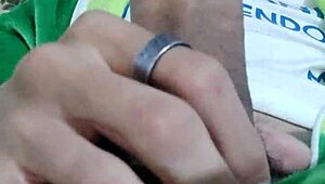 young guy with good cock masturbates excitedly