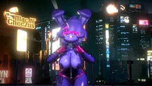 Bonnie's seductive dance in the anime3d music video