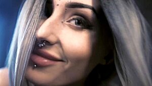 Sensual ASMR journey with oil and cream featuring a tattooed teen