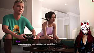 Kate slams into fierce cosplay skirt action