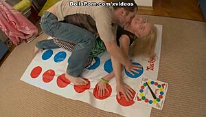 Twister and sex toy for hot blonde scene 2