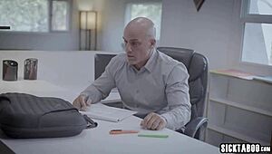 Blonde Secretary Milf Gives Blowjob To Corrupt Boss, Then Gets Banged In Doggystyle And Cowgirl