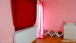 This gorgeous girl loves playing with her shaved pussy using toys