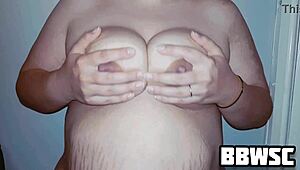 Bbw wraps huge tits around new dildo, damn it's hot! 😍