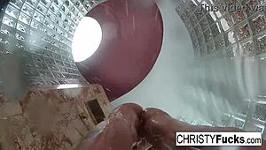 Steamy shower play with voluptuous brunettes Christy and Dahlia