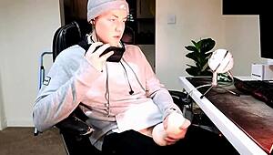 Masturbating while on the phone with a girl