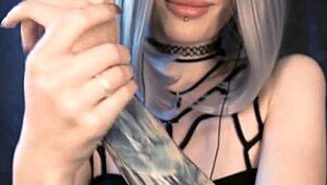 asmr oil and cream with teen cosplay