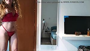 Bored latina and blonde amateurs in homemade setting